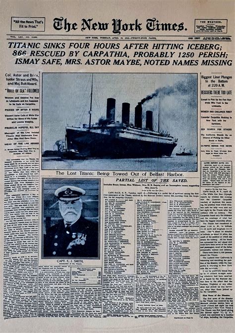 Titanic Survivors List Of Names