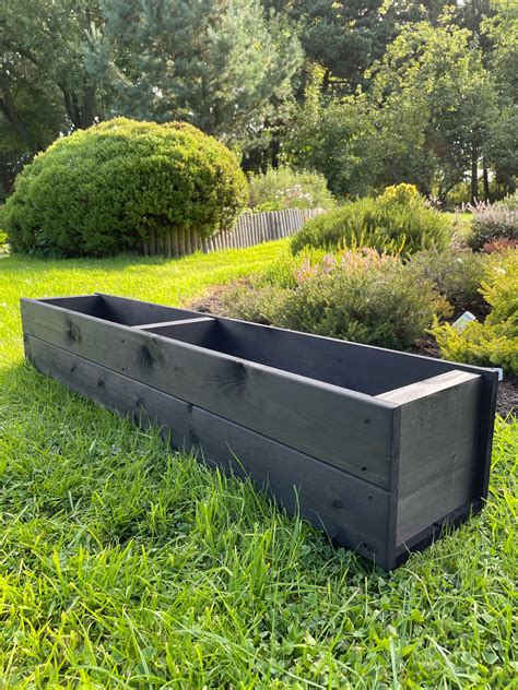 Wooden Rectangular Planters Outdoor Plant Pots Flower Boxes - Etsy UK