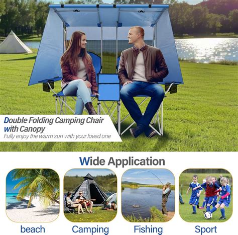 BDL Double Camping Chair with Canopy, Two Person India | Ubuy