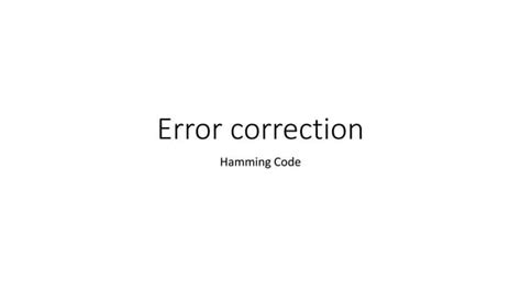 Hamming Code Error Correction 的图像结果