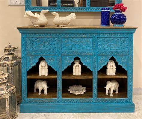 Distressed Blue Console Table – Jeypore Souvenirs