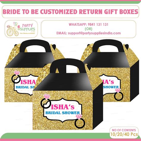 PSI Bride to Be Theme Theme Goodie Return Gift Boxes | Party supplie ...