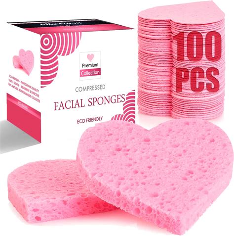 Amazon.com : miaform 100-Count Compressed Facial Sponges, 100% Natural Cosmetic Spa Sponges for ...