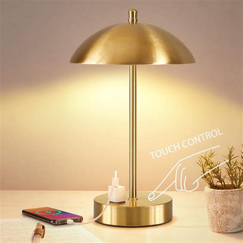 Modern LED Desk Lamp with AC Adapter, 3-Way Dimmable Touch Bedside ...
