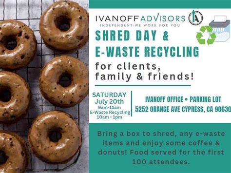 FREE Paper Shred & E-Waste Event , Ivanoff Advisors, Cypress, 20 July ...