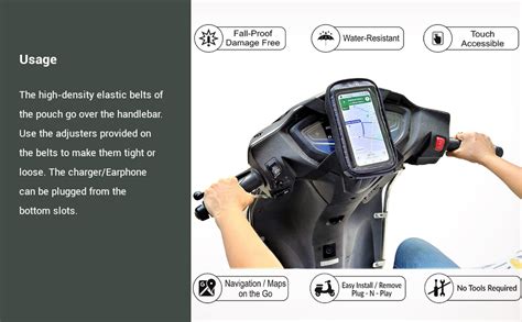 JETLIFE Universal Mobile Holder/Stand/Mount Pouch for Scooters Scooty ...