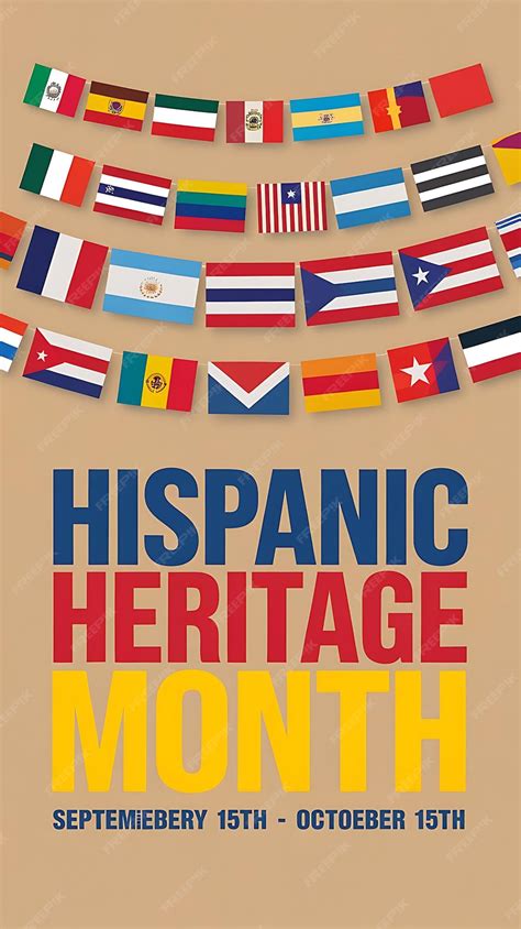 Hispanic Heritage Month Poster Vector Illustration | Premium AI ...