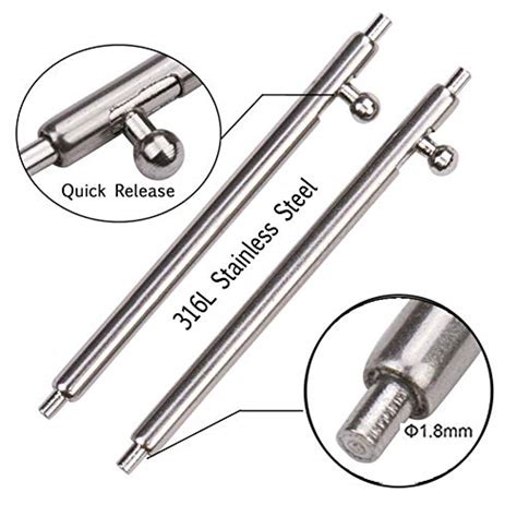 AOKELILY Quick Release Spring Bars Pins-20PCS 12mm 14mm 16mm 18mm 20mm ...