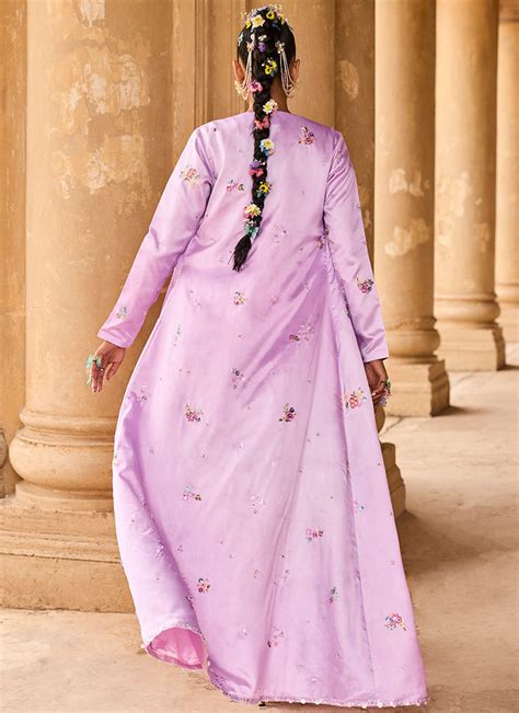 Light Purple Embellished Jacket Set – Lashkaraa India