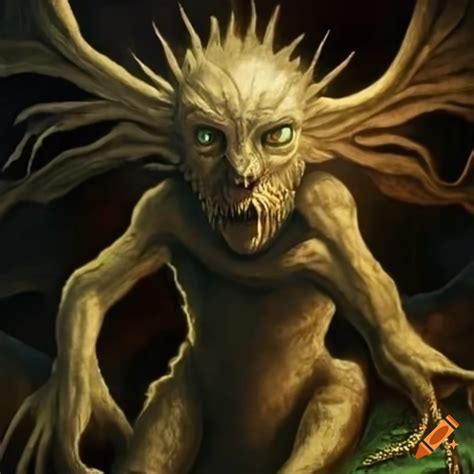 Illustration of mysterious creatures from irish mythology on Craiyon