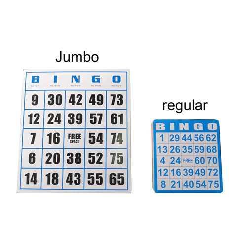 Yuanhe Easy Read Jumbo Bingo Paper Game Cards 50 Bingo Cards in 5 ...
