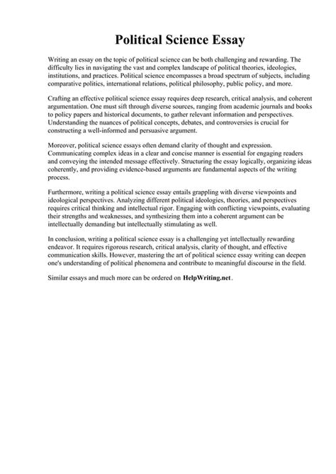 Political Science Essay Examples 的图像结果