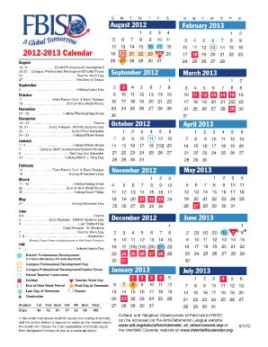 Fbisd Calendar 24 25 - Fill Online, Printable, Fillable, Blank | pdfFiller
