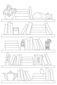 Image result for Easy Drawing of Library
