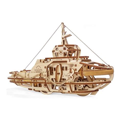 Buy Ugears Tugboat Model Ship kit | Mechanical Wooden Puzzles for ...
