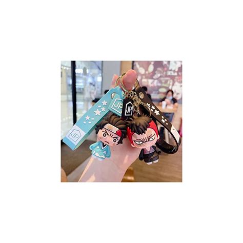 Buy Demon Slayer Keychain Nezuko Figure Infinite Train Kyojuro Rengoku ...