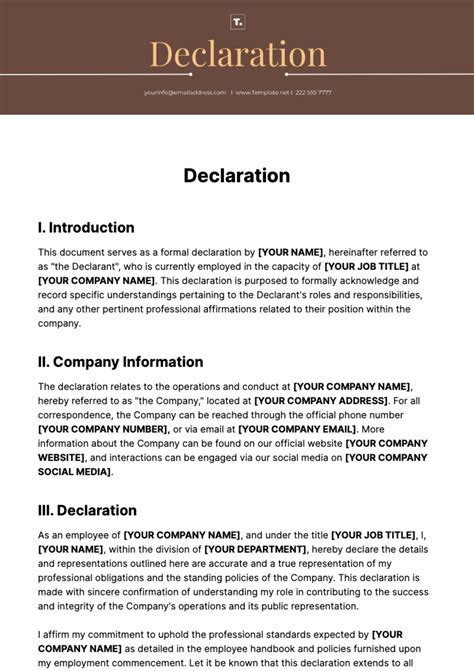 Image result for How to Write a Declaration Statement