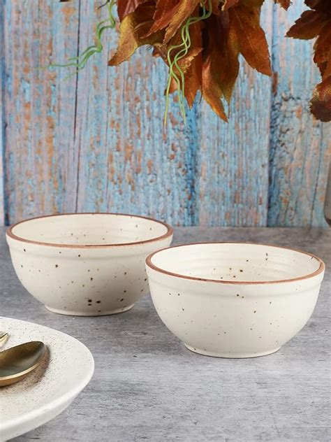 MIAH Decor Hand Glazed Handcrafted Matte Finish Ceramic Stoneware Snack ...