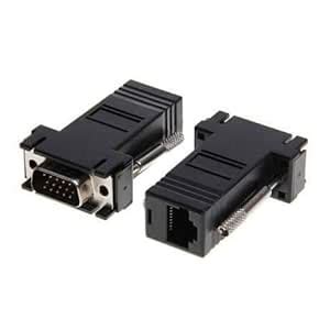 atdaraz 1 Pair Converter VGA to LAN, Male VGA to RJ45 Female Ethernet ...