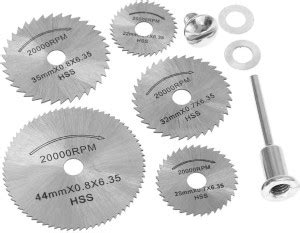 Tanya 6pc HSS Circular Saw Blade Set For Metal & Dremel Rotary To ...