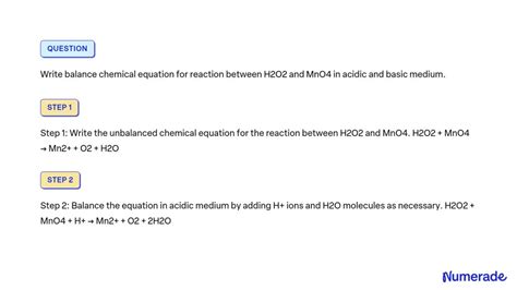 Image result for Balance H2O2 Mno4 O2 MnO2 in a Basic Medium