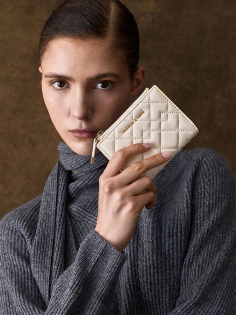 Cream Duo Quilted Small Wallet - CHARLES & KEITH IN