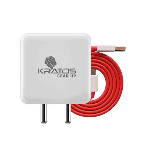 Kratos T2 65W Fast Charger Adapter&USB to Type C Cable Combo (White ...