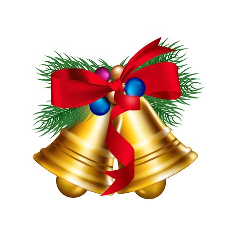 Christmas - Christmas Decorative Bells On Transparent Background ...