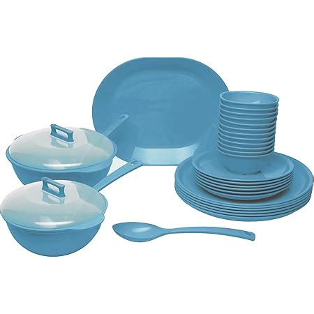 Buy Gluman 24 Pieces Round Dinner Set | Shiny & Glossy Finish | 100% ...