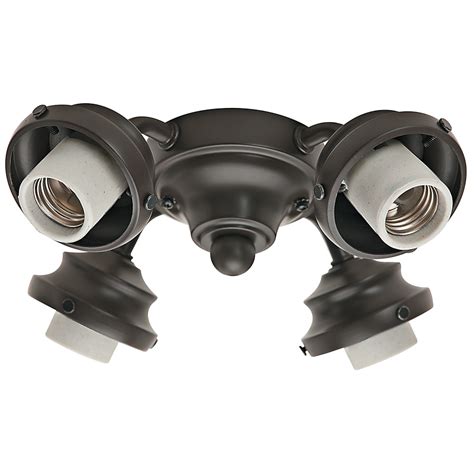 Hunter 10.5-in 4-Light Bronze Fluorescent Ceiling Fan Light Kit 99143 ...