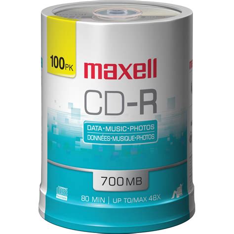 Maxell CD-R 700MB Disc (100) 648200 B&H Photo Video