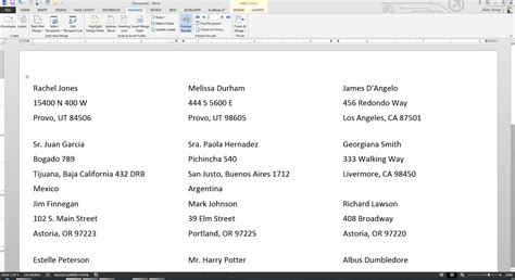 Image result for Word Mail Merge Labels with Address Block