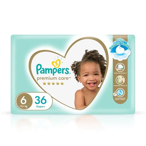 Pampers Premium Care Size 6 (+16 kg) 36 Nappies, Airflow Skin Comfort ...