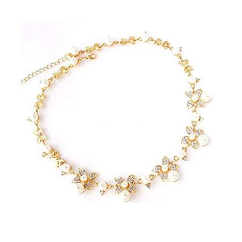 Shining Diva Fashion 18k Gold Plated Choker Pearl Necklace Jewellery ...