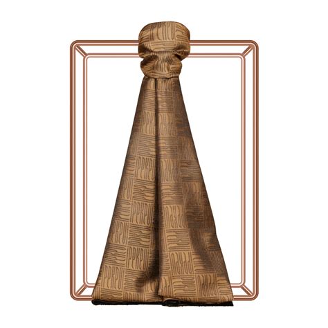 Milky Coffee Qufi Pattern Silk Scarf | Ipekevi