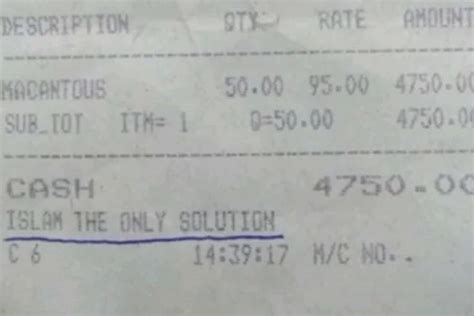 UP trader detained for issuing receipt with religious slogan