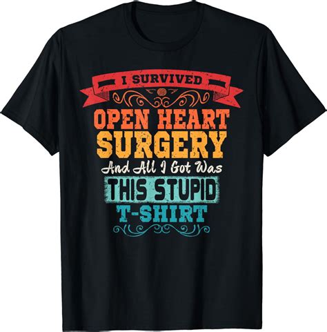 Open Heart Surgery Shirt Survivor Post Attack Recovery Gift - Walmart.com