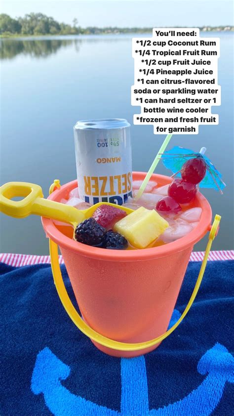 Sand Bucket Cocktail | Summer Bucket Drink Idea | Recipe | Fun drinks ...