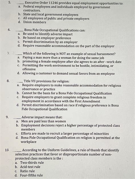 Solved Executive Order 11246 ﻿provides equal employment | Chegg.com