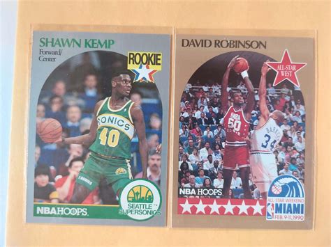 Download Shawn Kemp Rookie David Robinson All Star Basketball Cards ...