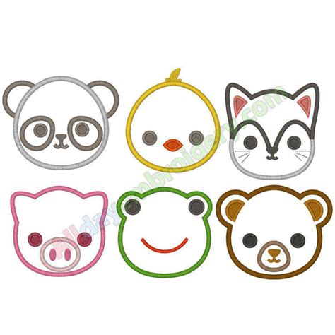 Animal collection. Machine embroidery design. Applique design. – Alldayembroidery.com