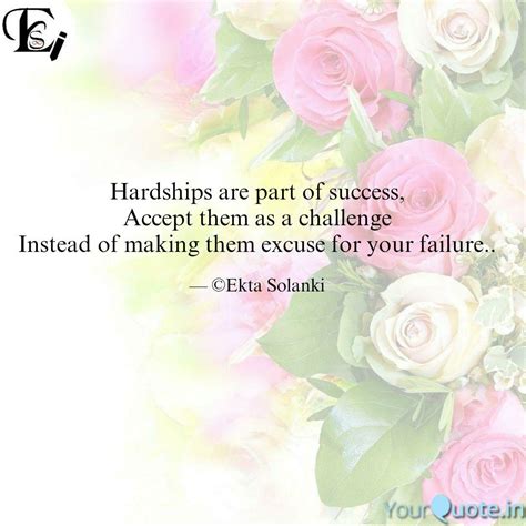 Hardships are part of suc... | Quotes & Writings by Ekta Solanki ...