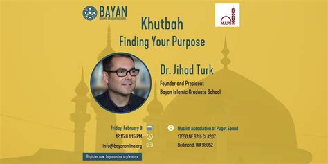 Khutbah with Dr. Jihad Turk at MAPS, Muslim Association of Puget Sound ...