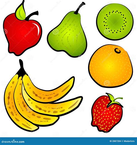 Healty Food Fruit Clip Art stock illustration. Illustration of colours ...