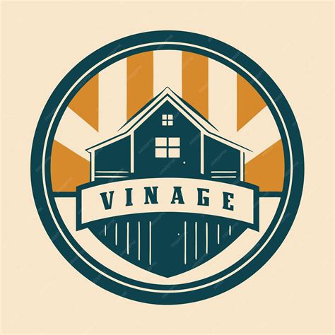 Vintage style farm house logo | Premium AI-generated vector