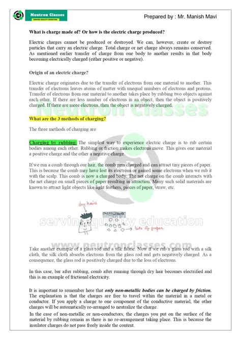 Image result for Physics Class 12 Chapter 1 Notes