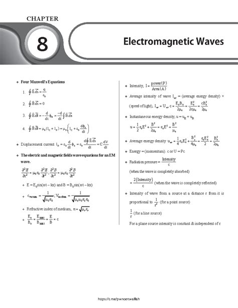 08 Electromagnetic Waves - Four Maxwell’s Equations 1. E ds q . 0 2. B ...