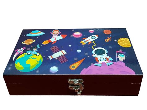 just for kix multi purpose large wooden stationary keepsake box space ...