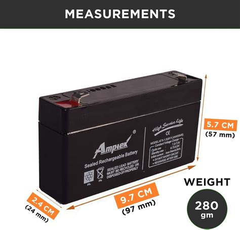 Agnes Amptek 6V 1.3AH / 20HR Sealed Rechargeable Battery | Robodo