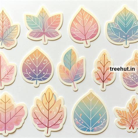 Printable Autumn Leaves Stickers and 50 Sticker Craft Ideas for Kids ...